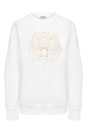 Женская хлопковый свитшот KENZO белого цвета по цене 35950 руб., арт. FA52SW9014XN | Фото 1 Женская хлопковый свитшот KENZO белого цвета, арт. FA52SW9014XN | Фото 1