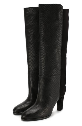 Женские сапоги из кожи питона GIVENCHY черного цвета по цене 160500 руб., арт. BE7018E0N6/PBIV | Фото 1 Женские сапоги из кожи питона GIVENCHY черного цвета, арт. BE7018E0N6/PBIV | Фото 1