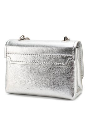 Женская сумка soft small OFF-WHITE серебряного цвета по цене 68000 руб., арт. 0WNA121S20LEA0027200 | Фото 3 Женская сумка soft small OFF-WHITE серебряного цвета, арт. 0WNA121S20LEA0027200 | Фото 3