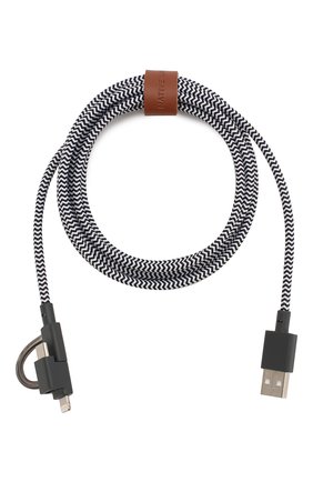 Кабель usb/lightning/micro usb/usb-c, 2m NATIVE UNION черно-белого цвета по цене 7190 руб., арт. BELT-KV-ULC-ZEB-V2 | Фото 1 Кабель usb/lightning/micro usb/usb-c, 2m NATIVE UNION черно-белого цвета, арт. BELT-KV-ULC-ZEB-V2 | Фото 1 (Региональные ограничения белый список (Axapta Mercury): RU)