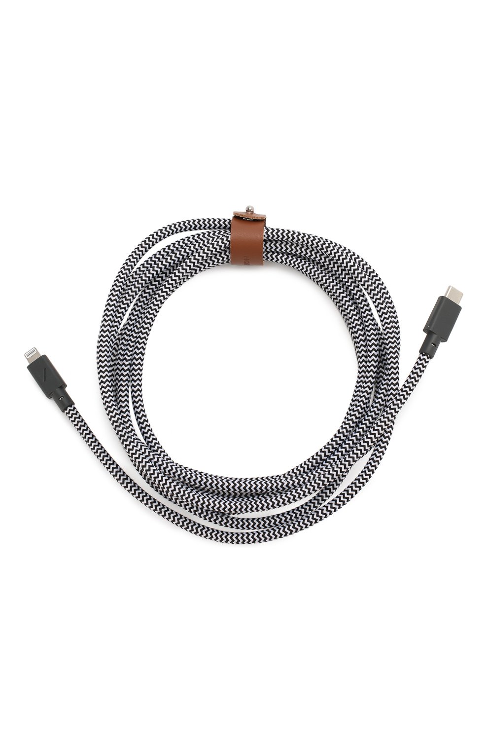 Кабель lightning/usb-c, 1.2m NATIVE UNION черно-белого цвета по цене 5490 руб., арт. BELT-KV-CL-ZEB-3 | Фото 2 Кабель lightning/usb-c, 1.2m NATIVE UNION черно-белого цвета, арт. BELT-KV-CL-ZEB-3 | Фото 2