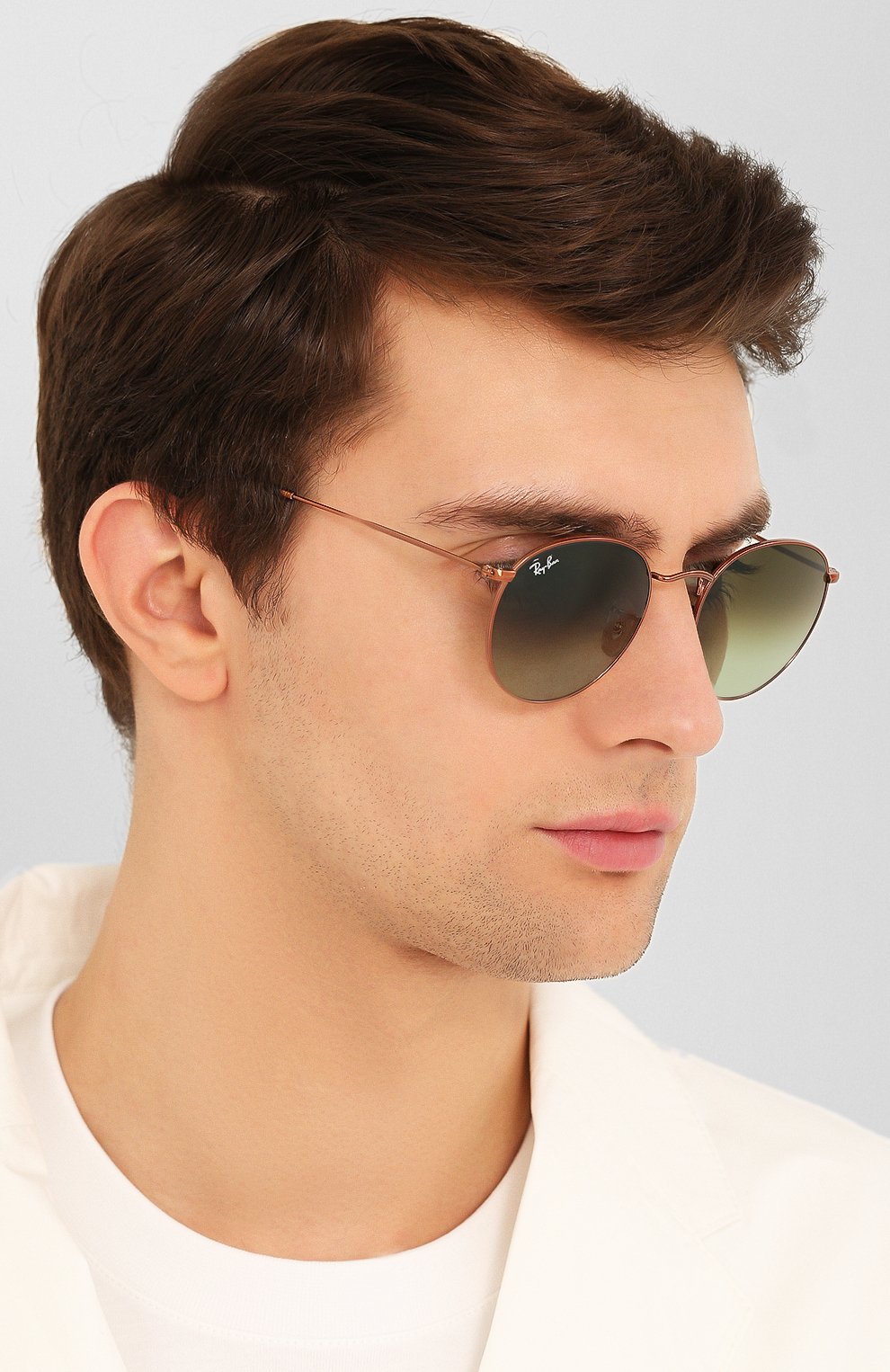 Женские солнцезащитные очки RAY-BAN темно-зеленого цвета по цене 11400 руб., арт. 3447-9002A6 | Фото 3 Женские солнцезащитные очки RAY-BAN темно-зеленого цвета, арт. 3447-9002A6 | Фото 3