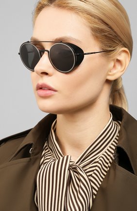 Женские солнцезащитные очки GIORGIO ARMANI черного цвета по цене 23900 руб., арт. 6098-300187 | Фото 2 Женские солнцезащитные очки GIORGIO ARMANI черного цвета, арт. 6098-300187 | Фото 2