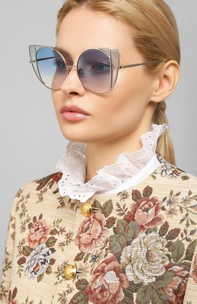 Мужские солнцезащитные очки LINDA FARROW голубого цвета по цене 56600 руб., арт. LFL854C7 SUN | Фото 2 Мужские солнцезащитные очки LINDA FARROW голубого цвета, арт. LFL854C7 SUN | Фото 2