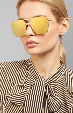 Мужские солнцезащитные очки BOTTEGA VENETA золотого цвета по цене 31750 руб., арт. BV1045S 002 | Фото 2 Мужские солнцезащитные очки BOTTEGA VENETA золотого цвета, арт. BV1045S 002 | Фото 2