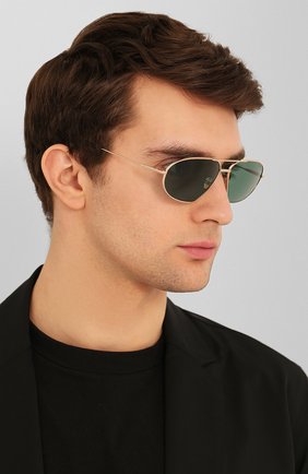 Мужские солнцезащитные очки TOM FORD темно-зеленого цвета по цене 22150 руб., арт. TF771 28N | Фото 2 Мужские солнцезащитные очки TOM FORD темно-зеленого цвета, арт. TF771 28N | Фото 2