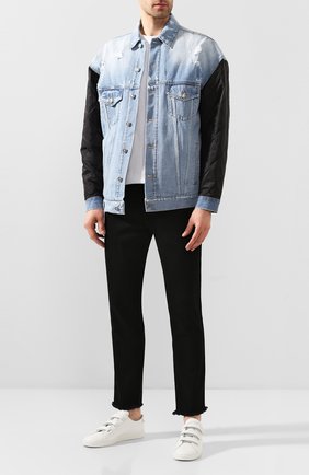 Мужские кожаные кеды SAINT LAURENT белого цвета по цене 38700 руб., арт. 605962/0ZS00 | Фото 2 Мужские кожаные кеды SAINT LAURENT белого цвета, арт. 605962/0ZS00 | Фото 2 (Материал внутренний: Натуральная кожа; Подошва: Плоская)