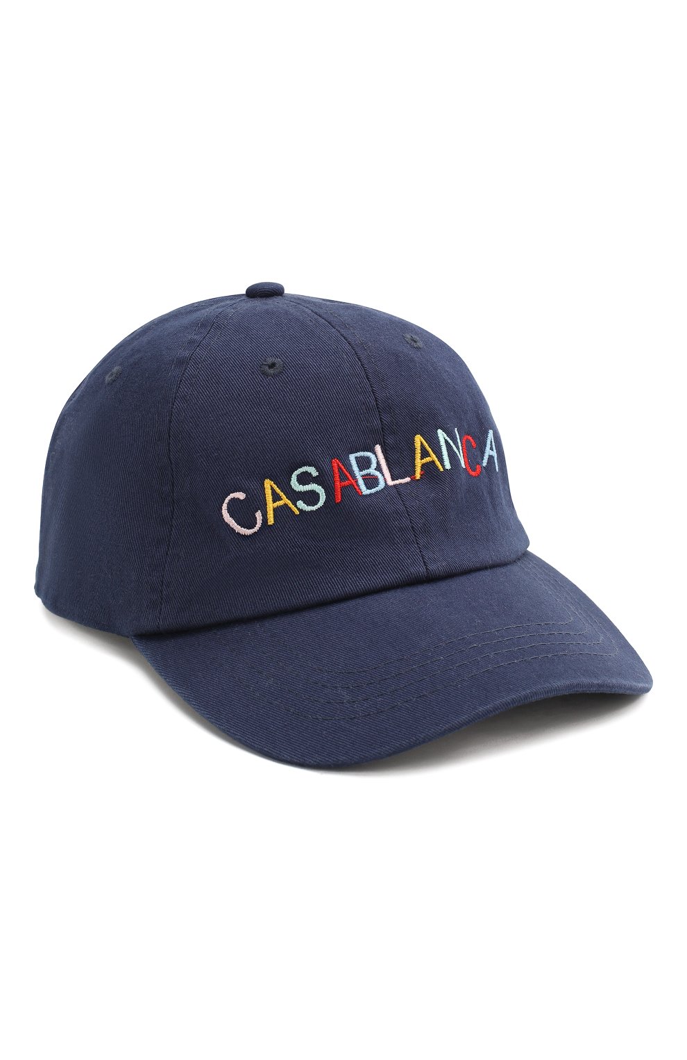 Мужской хлопковая бейсболка CASABLANCA темно-синего цвета, арт. AC20-HAT-002 CASA 0CEAN RES0RT CAP | Фото 1 (Материал: Текстиль, Хлопок)