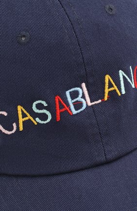 Мужской хлопковая бейсболка CASABLANCA темно-синего цвета по цене 7430 руб., арт. AC20-HAT-002 CASA 0CEAN RES0RT CAP | Фото 2 Мужской хлопковая бейсболка CASABLANCA темно-синего цвета, арт. AC20-HAT-002 CASA 0CEAN RES0RT CAP | Фото 2 (Материал: Текстиль, Хлопок)