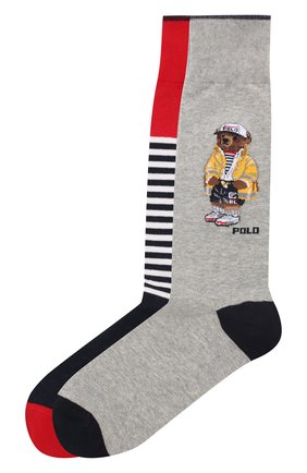 Мужские комплект из двух пар носков POLO RALPH LAUREN серого цвета по цене 2140 руб., арт. 449799785 | Фото 1 Мужские комплект из двух пар носков POLO RALPH LAUREN серого цвета, арт. 449799785 | Фото 1