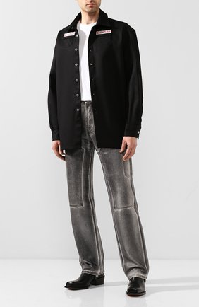 Мужская джинсовая рубашка RAF SIMONS черного цвета по цене 44850 руб., арт. 201-242-10130 | Фото 2 Мужская джинсовая рубашка RAF SIMONS черного цвета, арт. 201-242-10130 | Фото 2