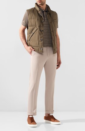 Мужской льняные брюки KITON бежевого цвета по цене 78600 руб., арт. UFPLACJ07S40 | Фото 2 Мужской льняные брюки KITON бежевого цвета, арт. UFPLACJ07S40 | Фото 2