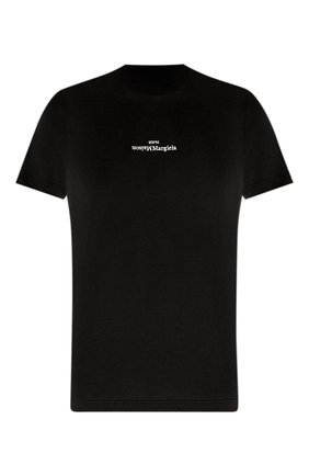 Мужская хлопковая футболка MAISON MARGIELA черного цвета по цене 21800 руб., арт. S30GC0701/S22816 | Фото 1 Мужская хлопковая футболка MAISON MARGIELA черного цвета, арт. S30GC0701/S22816 | Фото 1