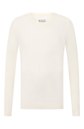Мужской хлопковый джемпер MAISON MARGIELA светло-бежевого цвета по цене 59950 руб., арт. S30HB0165/S17285 | Фото 1 Мужской хлопковый джемпер MAISON MARGIELA светло-бежевого цвета, арт. S30HB0165/S17285 | Фото 1