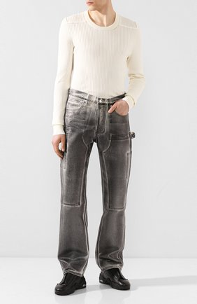 Мужской хлопковый джемпер MAISON MARGIELA светло-бежевого цвета по цене 59950 руб., арт. S30HB0165/S17285 | Фото 2 Мужской хлопковый джемпер MAISON MARGIELA светло-бежевого цвета, арт. S30HB0165/S17285 | Фото 2