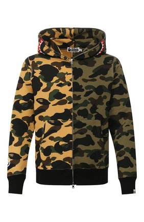 Мужская хлопковая толстовка BAPE зеленого цвета по цене 36000 руб., арт. 1G30115004 | Фото 1 Мужская хлопковая толстовка BAPE зеленого цвета, арт. 1G30115004 | Фото 1