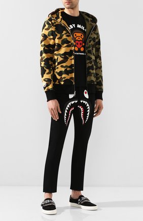 Мужская хлопковая толстовка BAPE зеленого цвета по цене 36000 руб., арт. 1G30115004 | Фото 2 Мужская хлопковая толстовка BAPE зеленого цвета, арт. 1G30115004 | Фото 2