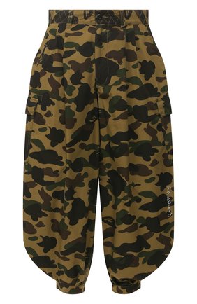 Мужские хлопковые брюки BAPE зеленого цвета по цене 33300 руб., арт. 1G20152005 | Фото 1 Мужские хлопковые брюки BAPE зеленого цвета, арт. 1G20152005 | Фото 1