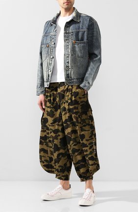 Мужские хлопковые брюки BAPE зеленого цвета по цене 33300 руб., арт. 1G20152005 | Фото 2 Мужские хлопковые брюки BAPE зеленого цвета, арт. 1G20152005 | Фото 2