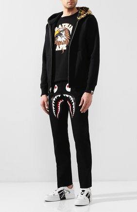 Мужская хлопковая толстовка BAPE черного цвета по цене 34950 руб., арт. 1G20115006 | Фото 2 Мужская хлопковая толстовка BAPE черного цвета, арт. 1G20115006 | Фото 2