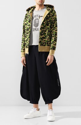 Мужская хлопковый лонгслив BAPE серого цвета по цене 9730 руб., арт. 1G20111019 | Фото 2 Мужская хлопковый лонгслив BAPE серого цвета, арт. 1G20111019 | Фото 2