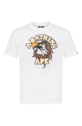 Мужская хлопковая футболка BAPE белого цвета по цене 9730 руб., арт. 1G20110032 | Фото 1 Мужская хлопковая футболка BAPE белого цвета, арт. 1G20110032 | Фото 1