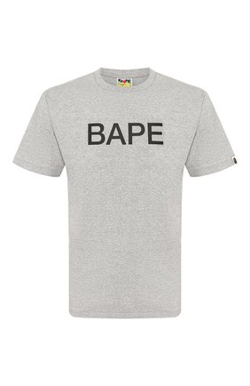 Мужская хлопковая футболка BAPE серого цвета по цене 7455 руб., арт. 1G20110009 | Фото 1 Мужская хлопковая футболка BAPE серого цвета, арт. 1G20110009 | Фото 1