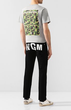 Мужская хлопковая футболка BAPE серого цвета по цене 7455 руб., арт. 1G20110009 | Фото 2 Мужская хлопковая футболка BAPE серого цвета, арт. 1G20110009 | Фото 2
