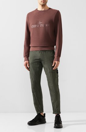 Мужской хлопковый свитшот STONE ISLAND коричневого цвета по цене 21200 руб., арт. 721564760 | Фото 2 Мужской хлопковый свитшот STONE ISLAND коричневого цвета, арт. 721564760 | Фото 2