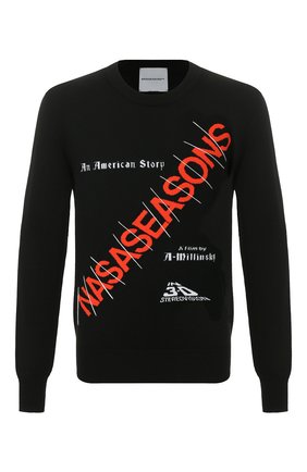 Мужской шерстяной свитер NASASEASONS черного цвета по цене 112500 руб., арт. SW006B/AMERICAN ST0RY W00L | Фото 1 Мужской шерстяной свитер NASASEASONS черного цвета, арт. SW006B/AMERICAN ST0RY W00L | Фото 1