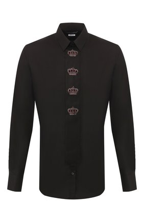 Мужская хлопковая сорочка DOLCE & GABBANA черного цвета по цене 69950 руб., арт. G5HH6Z/GEM00 | Фото 1 Мужская хлопковая сорочка DOLCE & GABBANA черного цвета, арт. G5HH6Z/GEM00 | Фото 1