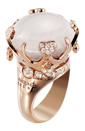 Женские кольцо PASQUALE BRUNI бесцветного цвета, арт. 14768R | Фото 1 (Материал сплава: Розовое золото; Драгоценные камни: Бриллианты)