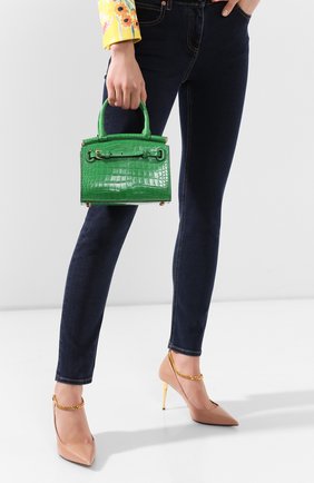 Женская сумка rl50 mini из кожи аллигатора RALPH LAUREN зеленого цвета по цене 1120000 руб., арт. 435769101/AMIS | Фото 2 Женская сумка rl50 mini из кожи аллигатора RALPH LAUREN зеленого цвета, арт. 435769101/AMIS | Фото 2