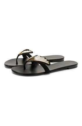 Женские кожаные шлепанцы GIUSEPPE ZANOTTI DESIGN черного цвета по цене 45500 руб., арт. E000166/001 | Фото 1 Женские кожаные шлепанцы GIUSEPPE ZANOTTI DESIGN черного цвета, арт. E000166/001 | Фото 1
