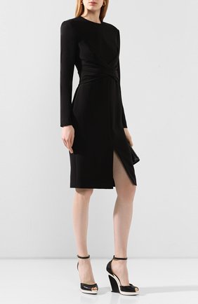 Женские кожаные босоножки TOM FORD черно-белого цвета по цене 92200 руб., арт. W2552T-LCL070 | Фото 2 Женские кожаные босоножки TOM FORD черно-белого цвета, арт. W2552T-LCL070 | Фото 2