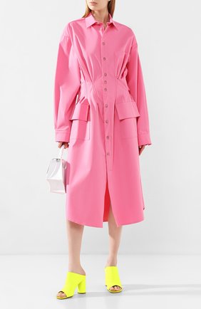 Женские кожаные сабо VETEMENTS желтого цвета по цене 62650 руб., арт. SS20HE003 2414/W | Фото 2 Женские кожаные сабо VETEMENTS желтого цвета, арт. SS20HE003 2414/W | Фото 2