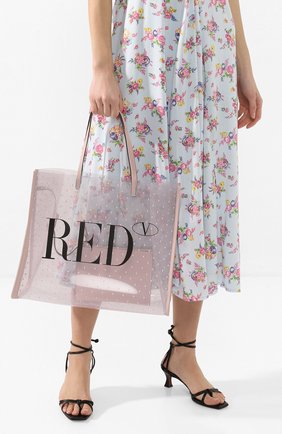 Женская сумка-шопер REDVALENTINO светло-розового цвета по цене 31350 руб., арт. TQ0B0C07/MVN | Фото 2 Женская сумка-шопер REDVALENTINO светло-розового цвета, арт. TQ0B0C07/MVN | Фото 2