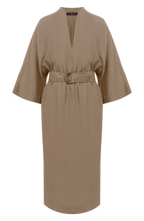 Женское льняное платье LORO PIANA хаки цвета по цене 207000 руб., арт. FAL1286 | Фото 1 Женское льняное платье LORO PIANA хаки цвета, арт. FAL1286 | Фото 1