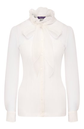 Женская шелковая блузка RALPH LAUREN белого цвета по цене 171500 руб., арт. 290812479 | Фото 1 Женская шелковая блузка RALPH LAUREN белого цвета, арт. 290812479 | Фото 1