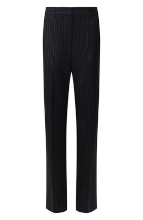Женские шерстяные брюки VICTORIA BECKHAM темно-синего цвета по цене 77400 руб., арт. 1220WTR001203C | Фото 1 Женские шерстяные брюки VICTORIA BECKHAM темно-синего цвета, арт. 1220WTR001203C | Фото 1