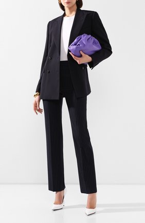 Женские шерстяные брюки VICTORIA BECKHAM темно-синего цвета по цене 77400 руб., арт. 1220WTR001203C | Фото 2 Женские шерстяные брюки VICTORIA BECKHAM темно-синего цвета, арт. 1220WTR001203C | Фото 2