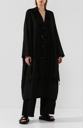 Женская хлопковая рубашка YOHJI YAMAMOTO черного цвета по цене 138500 руб., арт. NN-C51-003 | Фото 2 Женская хлопковая рубашка YOHJI YAMAMOTO черного цвета, арт. NN-C51-003 | Фото 2