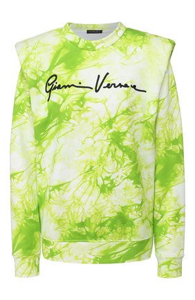 Женский хлопковый свитшот VERSACE салатового цвета по цене 499500 тенге, арт. A86353/A234708 | Фото 1 Женский хлопковый свитшот VERSACE салатового цвета, арт. A86353/A234708 | Фото 1 (Рукава: Длинные; Материал внешний: Хлопок; Длина (для топов): Стандартные; Женское Кросс-КТ: Свитшот-одежда)