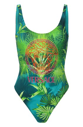 Женский слитный купальник VERSACE зеленого цвета по цене 43550 руб., арт. ABD87000/A234851 | Фото 1 Женский слитный купальник VERSACE зеленого цвета, арт. ABD87000/A234851 | Фото 1