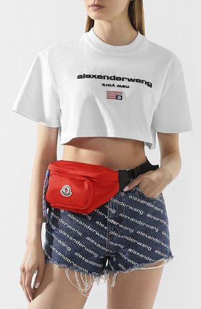 Женская поясная сумка felicie MONCLER красного цвета по цене 33100 руб., арт. F1-09B-5M700-00-02SA9 | Фото 2 Женская поясная сумка felicie MONCLER красного цвета, арт. F1-09B-5M700-00-02SA9 | Фото 2