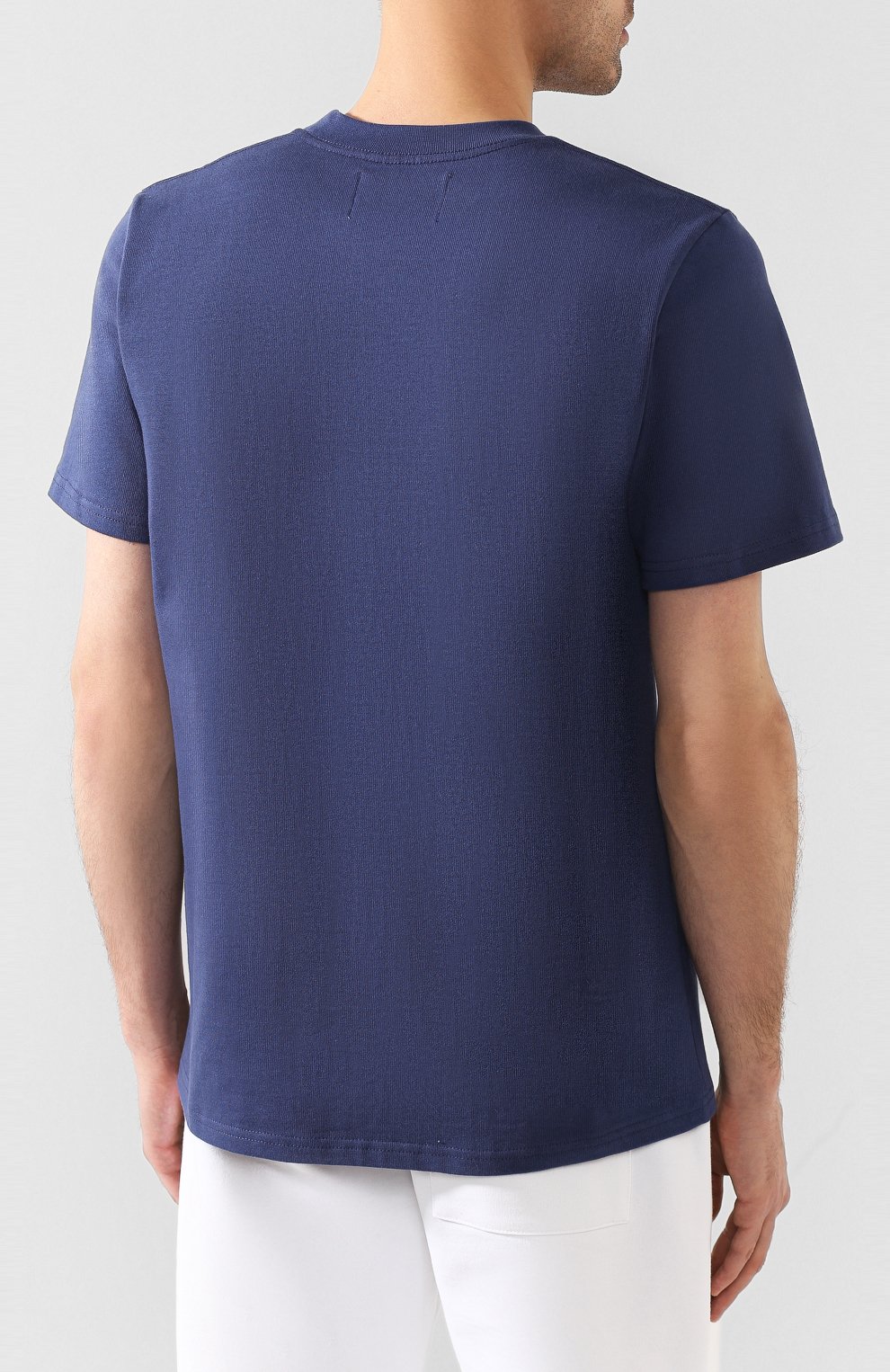 Мужская хлопковая футболка CASABLANCA темно-синего цвета, арт. MS20-TS-001 CASA AIRWAYS | Фото 4 (Рукава: Короткие; Длина (для топов): Стандартные; Стили: Гранж; Принт: С принтом; Материал внешний: Хлопок)
