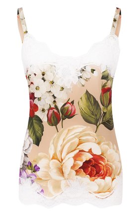 Женская шелковый топ DOLCE & GABBANA бежевого цвета по цене 52600 руб., арт. 07A00T/FSAZN | Фото 1 Женская шелковый топ DOLCE & GABBANA бежевого цвета, арт. 07A00T/FSAZN | Фото 1