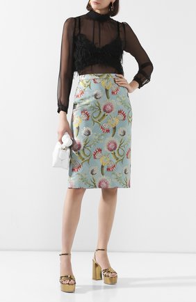Женская юбка DRIES VAN NOTEN голубого цвета по цене 79700 руб., арт. 201-10808-9058 | Фото 2 Женская юбка DRIES VAN NOTEN голубого цвета, арт. 201-10808-9058 | Фото 2
