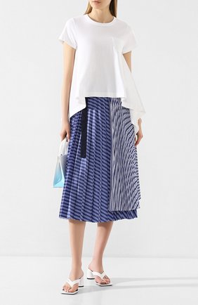 Женская хлопковая футболка SACAI белого цвета по цене 27800 руб., арт. 20-04889 | Фото 2 Женская хлопковая футболка SACAI белого цвета, арт. 20-04889 | Фото 2