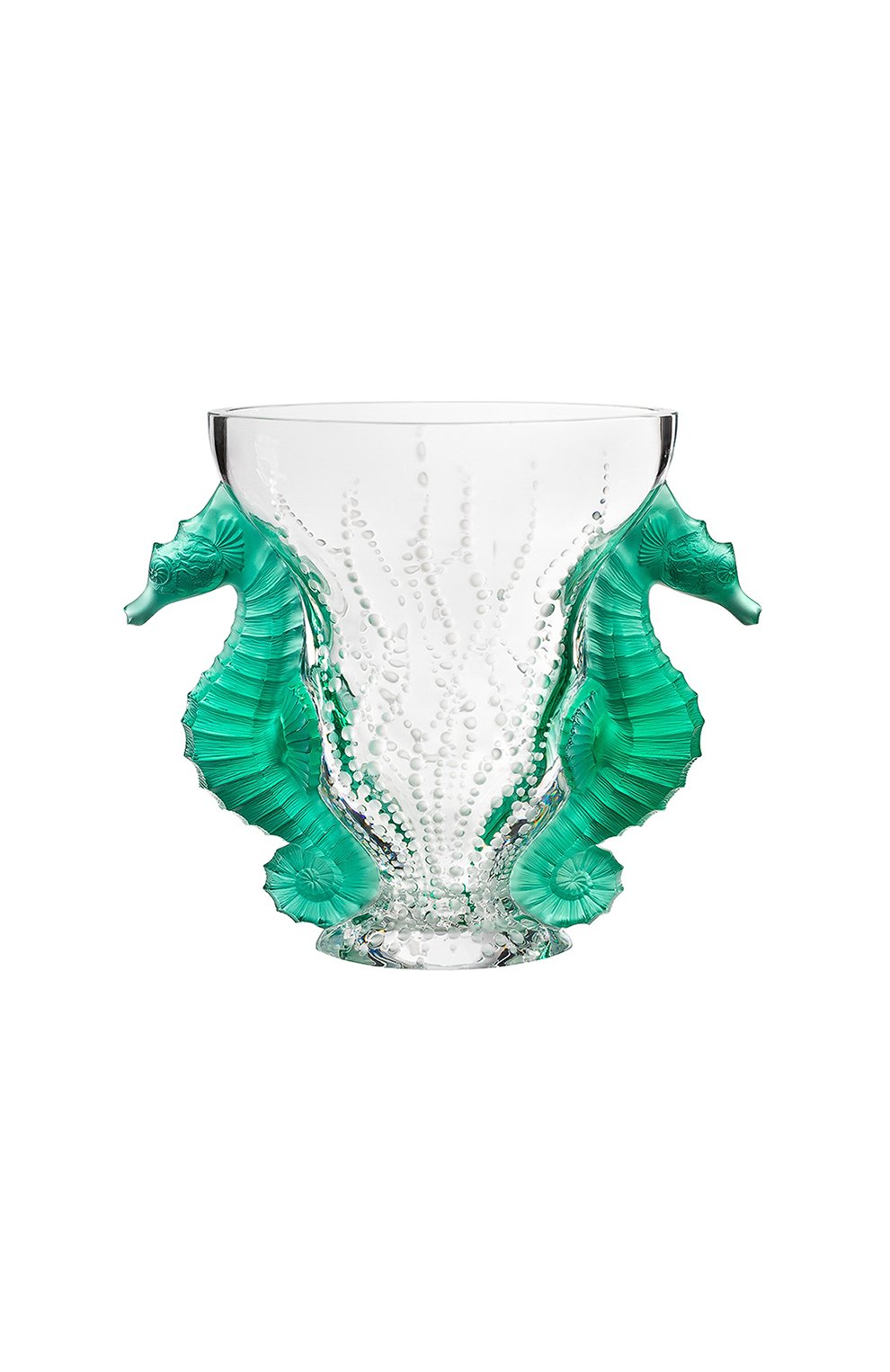 Ваза poseidon LALIQUE зеленого цвета, арт. 10685000 | Фото 1 (Ограничения доставки: fragile-2)